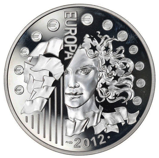 Франция 10 € 20 години L'Eurocorps Silver Proof 2012