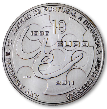 Португалия 10 € XXV годишнина. Членство в ЕС 2011г