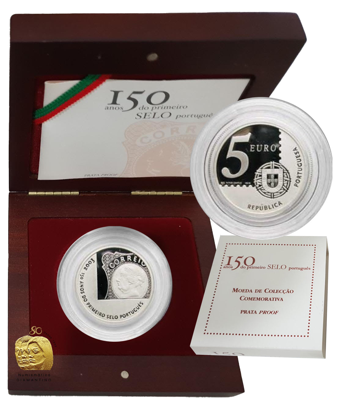 Португалия 5 € Доказателственият печат от 2003 г