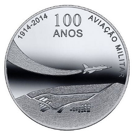 Португалия 2,50 € 100 години военна авиация Silver Proof 2014 г.