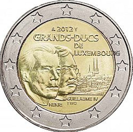 Люксембург 2 € Уилям IV 2012 г