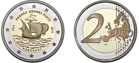 Португалия 2 € Fernão Mendes Pinto Bnc 2011