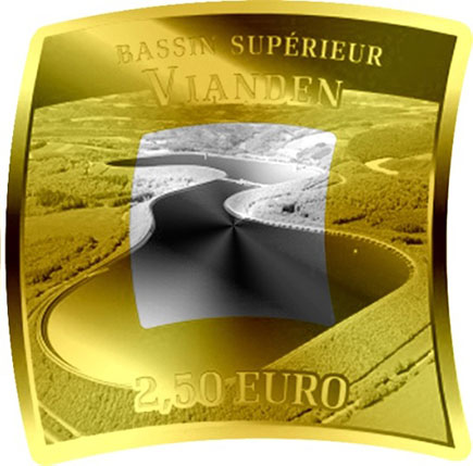 Люксембург €2,5 Водноелектрическа централа Vianden 2018 г