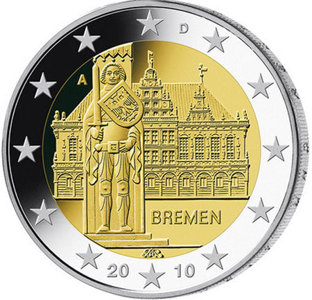 Германия 2 € Пазар в Бремен 2010 г
