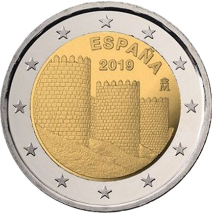 Испания 2 € Град Авила 2019 г