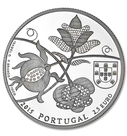Португалия 2,5 € юргани от Castelo Branco Proof 2015