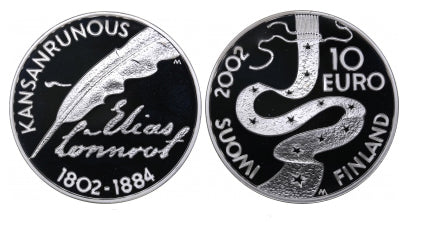 Финландия €10 Еляс Лонрот 2002 г