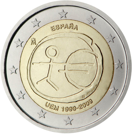 Испания 2 € E.M.U. 2009 г