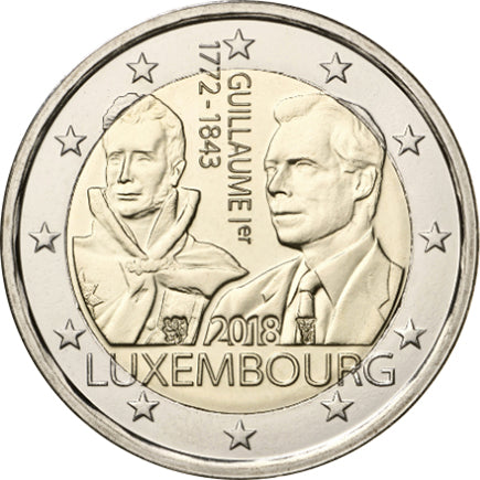 Люксембург 2 € Guilliarme I 2018 г