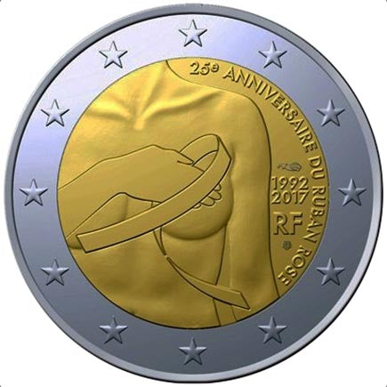 Франция 2 € Рак на гърдата 2017 г