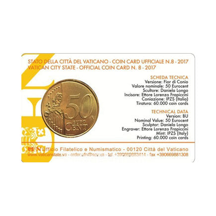 Ватикана €0,50 Coincard 2017 г