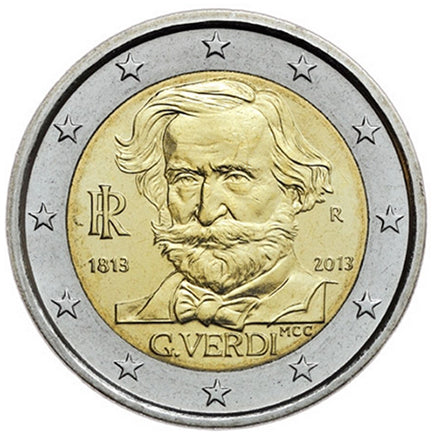 Италия 2€ Верди 2013г