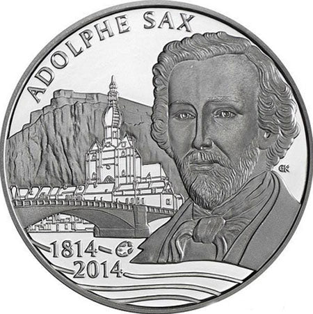Белгия €10 Адолф Сакс 2014 г