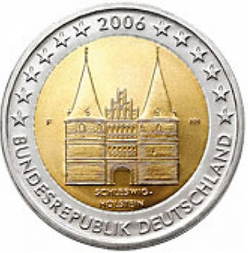 Германия 2 € Президентство на Шлезвиг - Холстентор 2006 (5 букви)