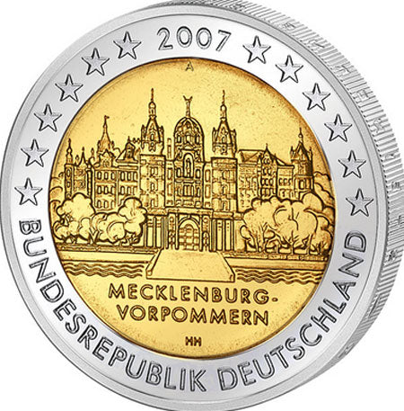 Германия 2€ Мекленбург Предна Померания 2007г