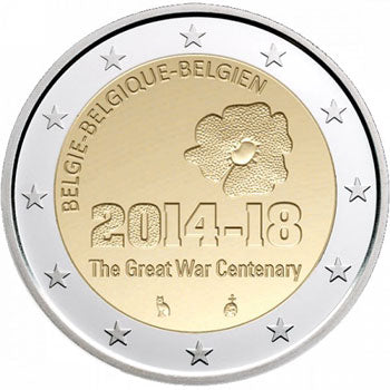 Белгия 2 € 100 години Първа световна война 2014 г