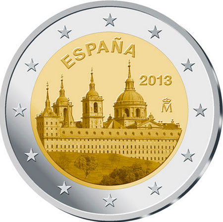 Испания 2€ Ескориал 2013г