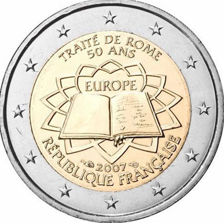 Франция 2 € Римски договор от 2007 г
