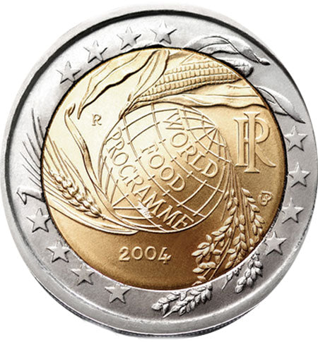 Италия 2 € Световна хранителна програма 2004 г