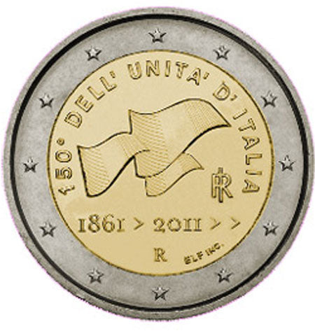 Италия 2 € Годишнина от Съединението 2011 г