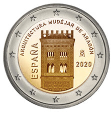 Испания 2 € Мудехар Архитектура на Арагон 2020 г