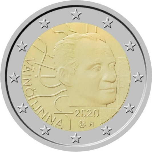 Финландия €2 Vaino Linna 2020 г