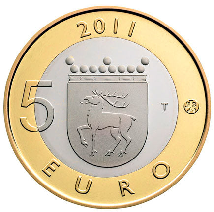 Финландия €5 Провинция на земните острови 2011 г