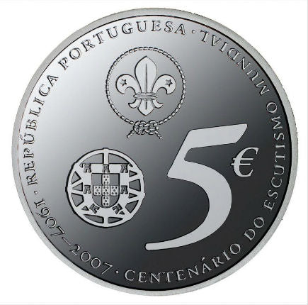 Португалия 5 € Стогодишнина на скаутството 2007 г