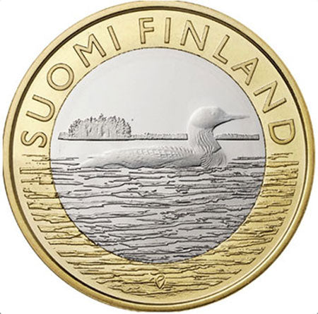 Финландия 5 € Savonia Proof Grebe 2014