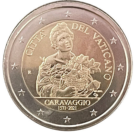 Ватикана 2 € Караваджо 2021 г