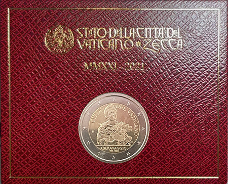 Ватикана 2 € Караваджо 2021 г