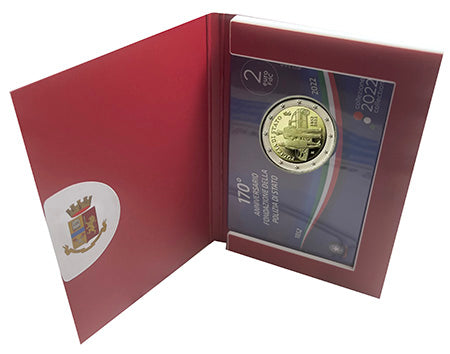 Italia 2 € 170 години Фондация на италианската полиция 2022 FDC COINCARD