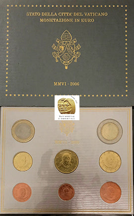 Ватиканският комплект Bnc 1ct. на 2 евро 2006 г