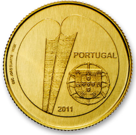 Португалия 1/4 € злато 2011 XXV годишнина. Присъединяване на Португалия и Испания