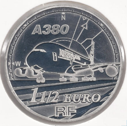 Франция €1,50 Airbus A380 2007 г