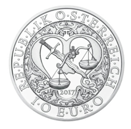 Австрия €10 Архангел Свети Михаил Bnc 2017 г