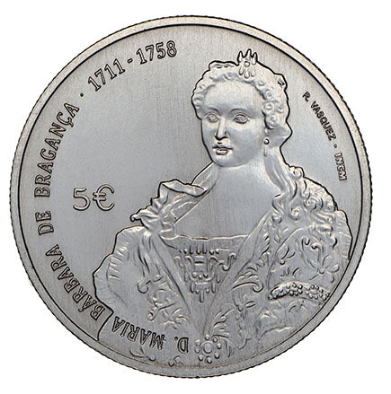 Португалия €5 Мария Барбара 2017 г
