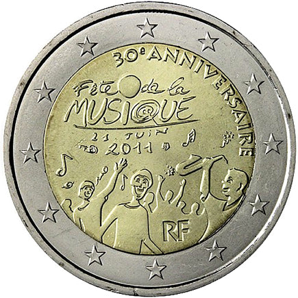 Франция 2 € Музикален фестивал 2011 г
