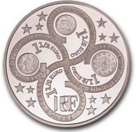 Франция €1,50 Една година от Евро 2003