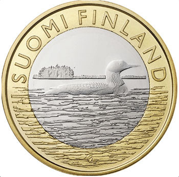 Финландия €5 Savonia Grebe 2014