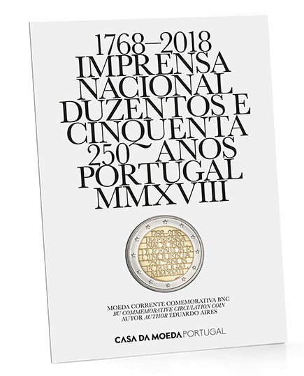 Португалия 2 € 250 години INCM 2018 BNC