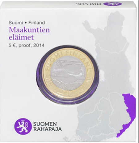 Финландия €5 Кукувица от Карелия Proof 2014