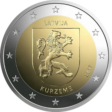 Латвия 2€ Kurzeme 2017