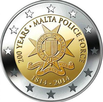 Малта 2 € 200 години полицейски сили 2014 г