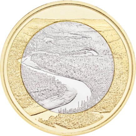 Финландия €5 река Оуланкайоки 2018 г