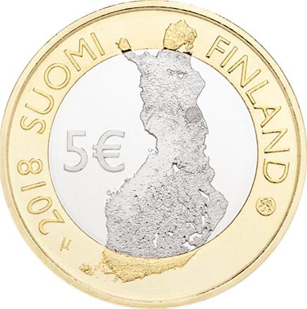 Финландия €5 река Оуланкайоки 2018 г