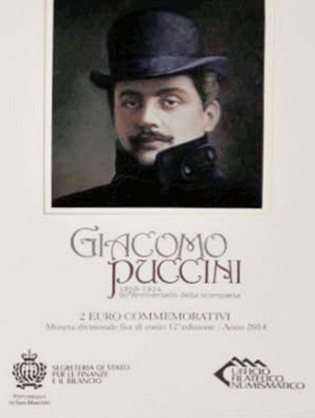 Сан Марино 2 € Bnc Джакомо Пучини 2014 г